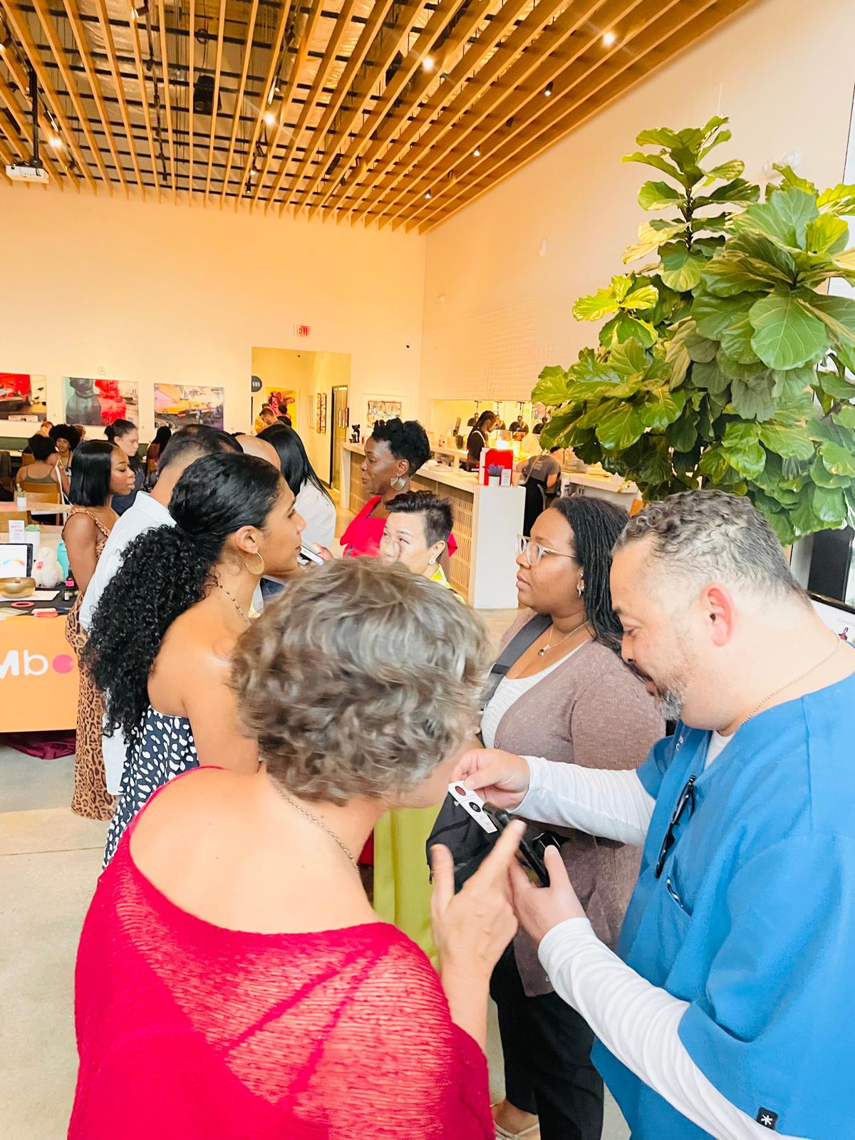 HBN members mingling at a community event